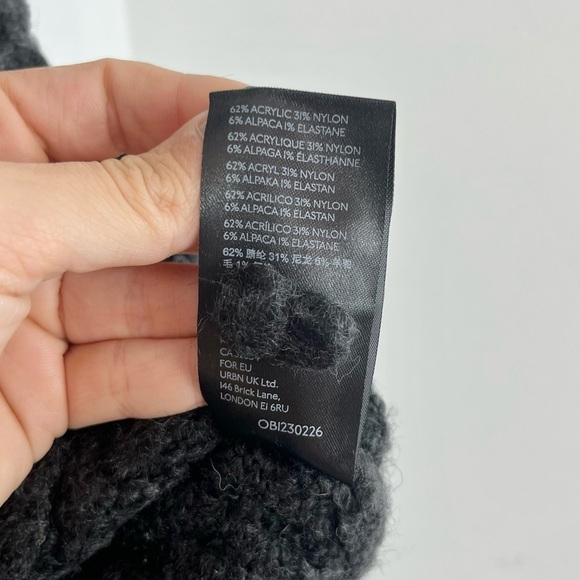 Anthropologie Bia Mock Neck Tunic Alpaca Blend Knit Sweater Grey Size Small - Picture 11 of 11